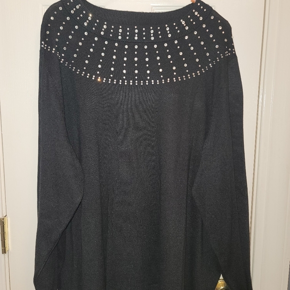Lane Bryant Black Embellished sweater - Picture 2 of 2